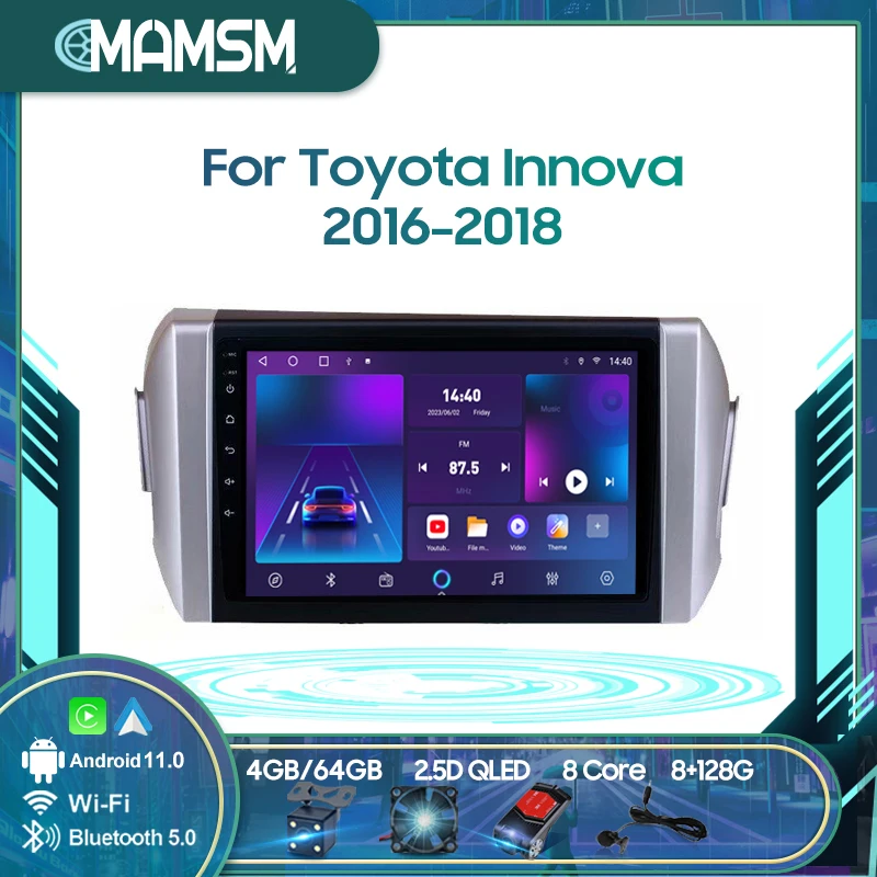 MAMSM Wireless CarPlay Android Auto Radio For Toyota Innova 2016-2018(LHD) 4G Car Multimedia Player Navigation GPS 2din 9 Inch
MAMSM Wireless CarPlay Android Auto Radio For Toyota Innova 2016-2018(LHD) 4G Car Multimedia Player Navigation GPS 2din 9 Inch