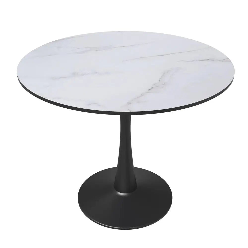 Bristol 35 Round Dining Table, Modern MDF Wood in Black Metal Pedestal Base Accent Table MidCentury Cafe Table, Kitchen Dining
Bristol 35 Round Dining Table, Modern MDF Wood in Black Metal Pedestal Base Accent Table MidCentury Cafe Table, Kitchen Dining