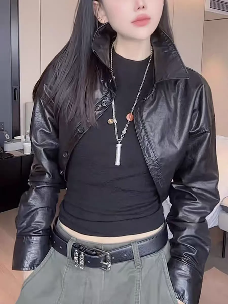 Кожаное джинто Ele ort, женское облегающее мотоциклетное пальто с масляным воском, ранняя осень, Новое поступление, модный байкерский джет
Кожаное джинто Ele ort, женское облегающее мотоциклетное пальто с масляным воском, ранняя осень, Новое поступление, модный байкерский джет