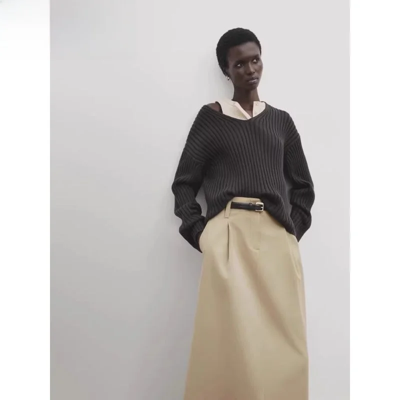 New 2024 Women's Mid-Length Straight A-Line Skirt Commuter Sle Ba Slit High Waist Polyester Fiber OL Faion Skirt
New 2024 Women's Mid-Length Straight A-Line Skirt Commuter Sle Ba Slit High Waist Polyester Fiber OL Faion Skirt