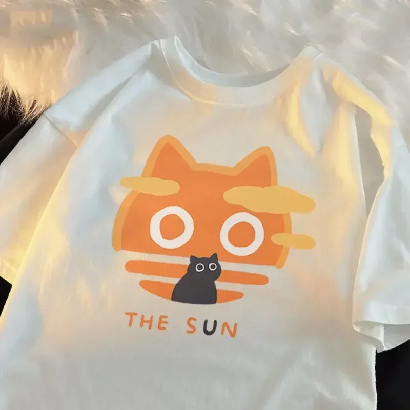 Kawaii T-shirt Cartoon Cute Cat Short Sleeved Tshirt Pet Graphic Blouse Streetwear Clothes Korean Fashion Tees
Kawaii T-shirt Cartoon Cute Cat Short Sleeved Tshirt Pet Graphic Blouse Streetwear Clothes Korean Fashion Tees
