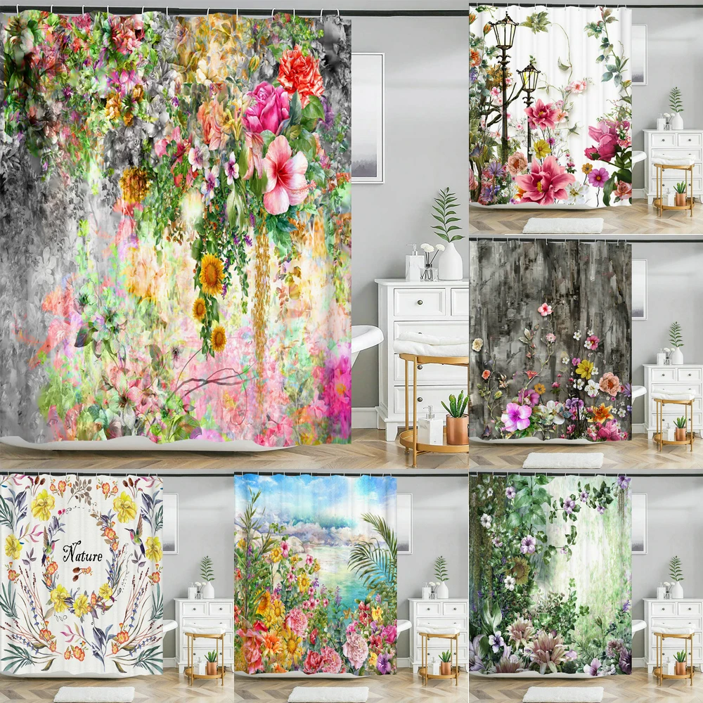 Watercolour Floral Print Shower Curtain 3D Flowers Plant Fabric Waterproof Polyester Bathroom Curtains Home Decor Bath Curtain
Watercolour Floral Print Shower Curtain 3D Flowers Plant Fabric Waterproof Polyester Bathroom Curtains Home Decor Bath Curtain