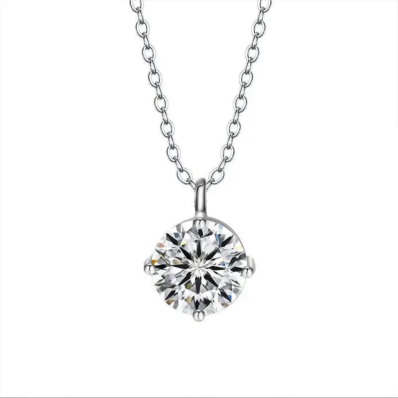 925 Sterling Silver Moissanite Clavicle Chain for Women, Light Luxury Classic Four-Prong Moissanite 1 Carat Fashion Necklace
925 Sterling Silver Moissanite Clavicle Chain for Women, Light Luxury Classic Four-Prong Moissanite 1 Carat Fashion Necklace