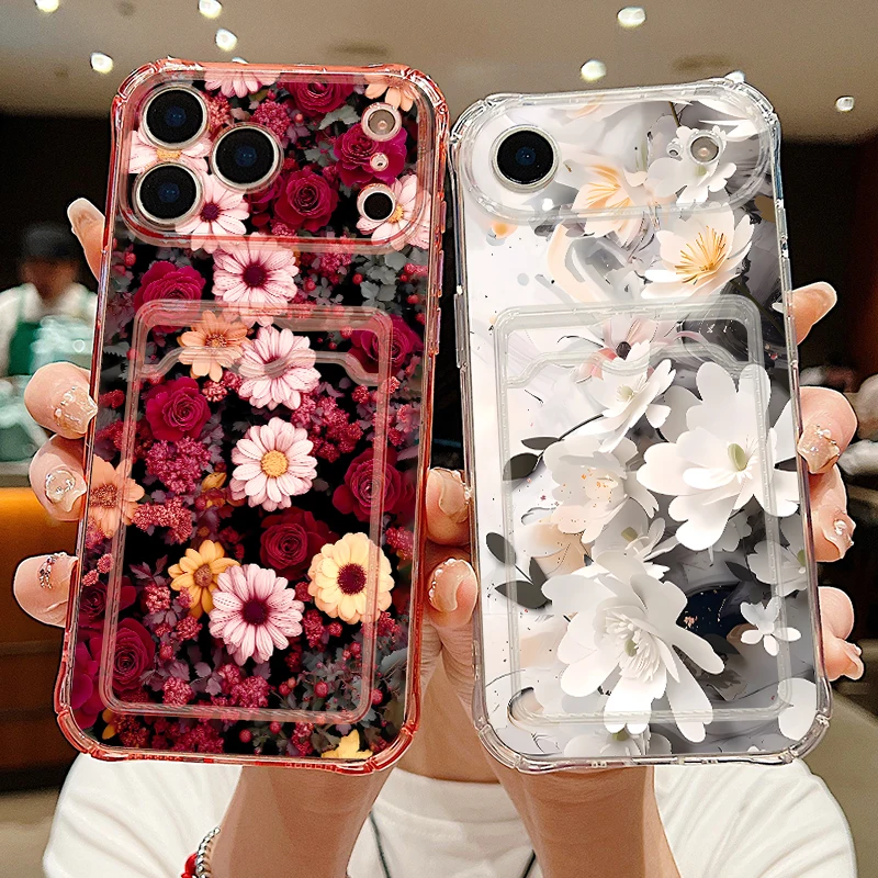 Clear Realistic Flower Pattern Phone Case For iPhone 17 16 15 14 13 Pro Max 17 Pro Air 17e 16e 11 Shockproof Soft Card Bag Cover
Clear Realistic Flower Pattern Phone Case For iPhone 17 16 15 14 13 Pro Max 17 Pro Air 17e 16e 11 Shockproof Soft Card Bag Cover