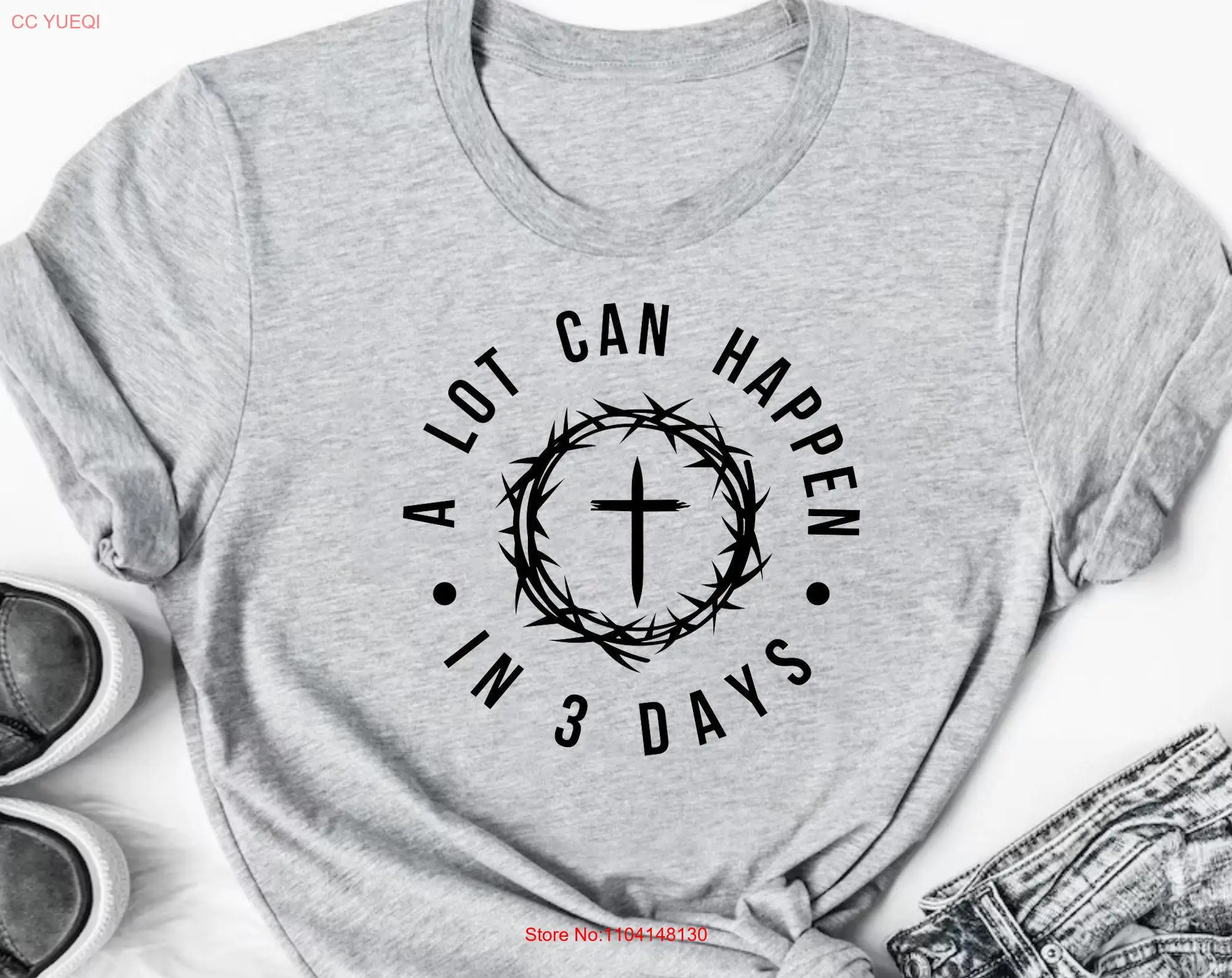 A Lot Can Happen In 3 Days T Shirt Christian Women Easter Day He Is Risen Jesus Family Matching long or short sleeves
A Lot Can Happen In 3 Days T Shirt Christian Women Easter Day He Is Risen Jesus Family Matching long or short sleeves
