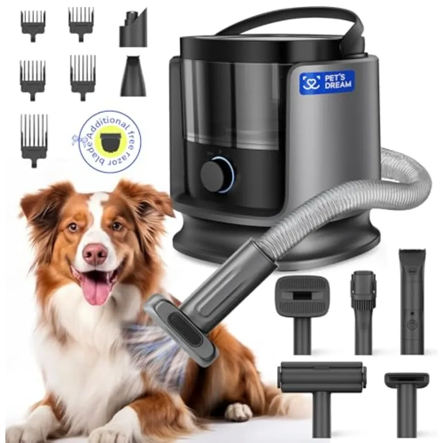 PET'S DREAM Dog Grooming Vacuum Kit 3.5L Dust Cup Low Noise 4 Suction Modes HEPA Filter Black for Dogs
PET'S DREAM Dog Grooming Vacuum Kit 3.5L Dust Cup Low Noise 4 Suction Modes HEPA Filter Black for Dogs