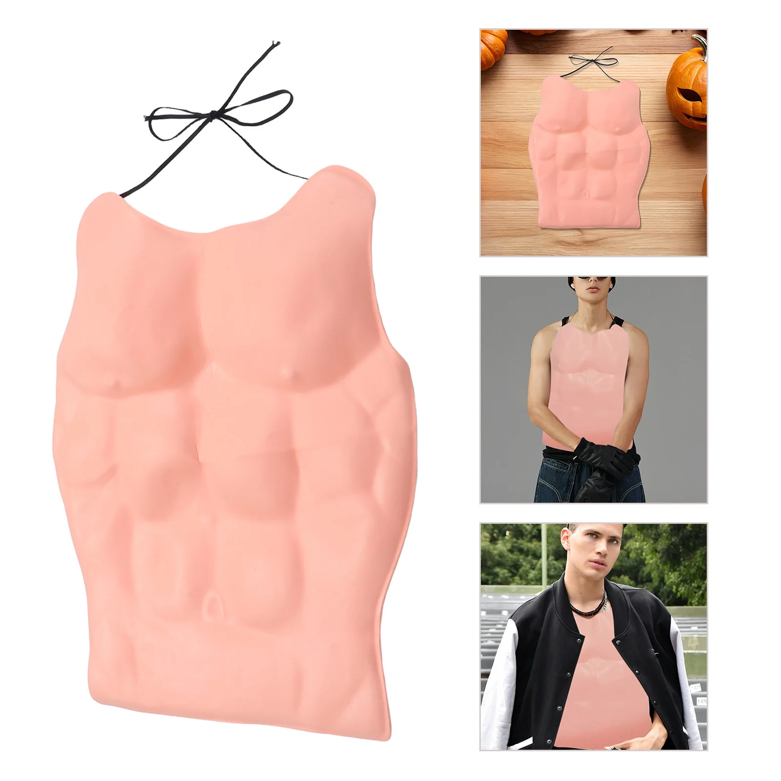 Fake Pectoral Muscle Eva Costume Lightweight Ribbon Ties for Halloween Masquerade Party Cosplay Funny Chest Dress Up Prop
Fake Pectoral Muscle Eva Costume Lightweight Ribbon Ties for Halloween Masquerade Party Cosplay Funny Chest Dress Up Prop