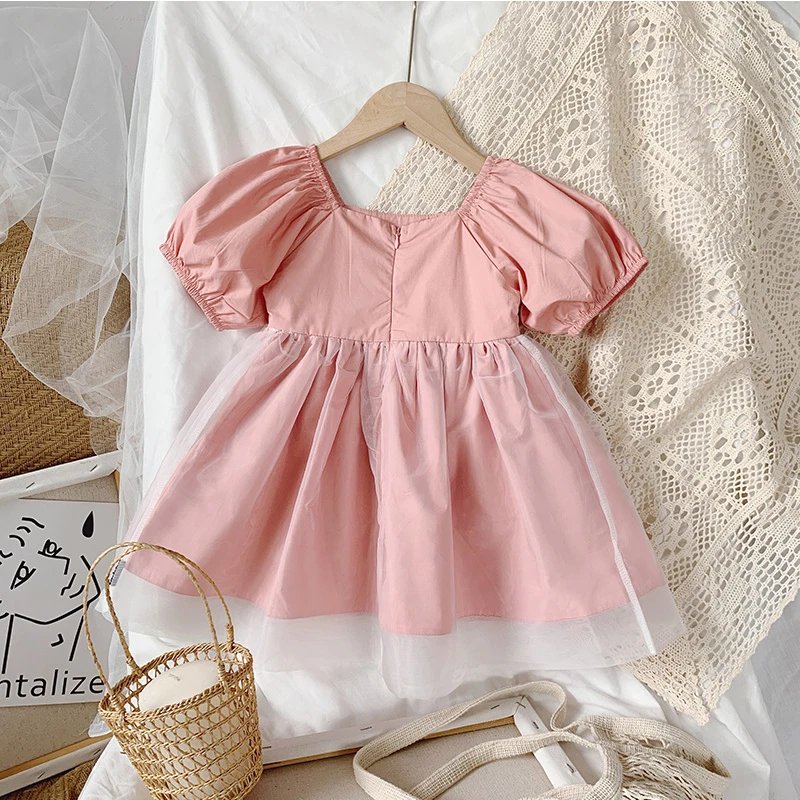 Party Princess Evening Pink Cotton Chic And Elegant Woman Summer One-Piece Dress Solid Color Korean Children's Kids Clothes Girl
Party Princess Evening Pink Cotton Chic And Elegant Woman Summer One-Piece Dress Solid Color Korean Children's Kids Clothes Girl