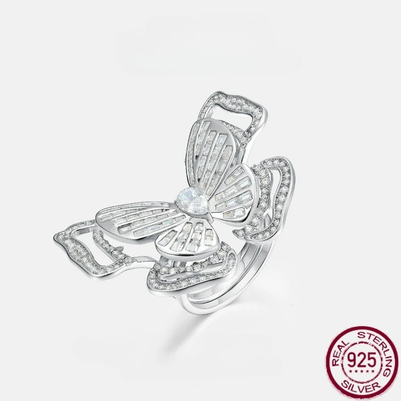 New S925 sterling silver butterfly design high carbon diamond full set colorful treasure ring fashionable wedding jewelry
New S925 sterling silver butterfly design high carbon diamond full set colorful treasure ring fashionable wedding jewelry