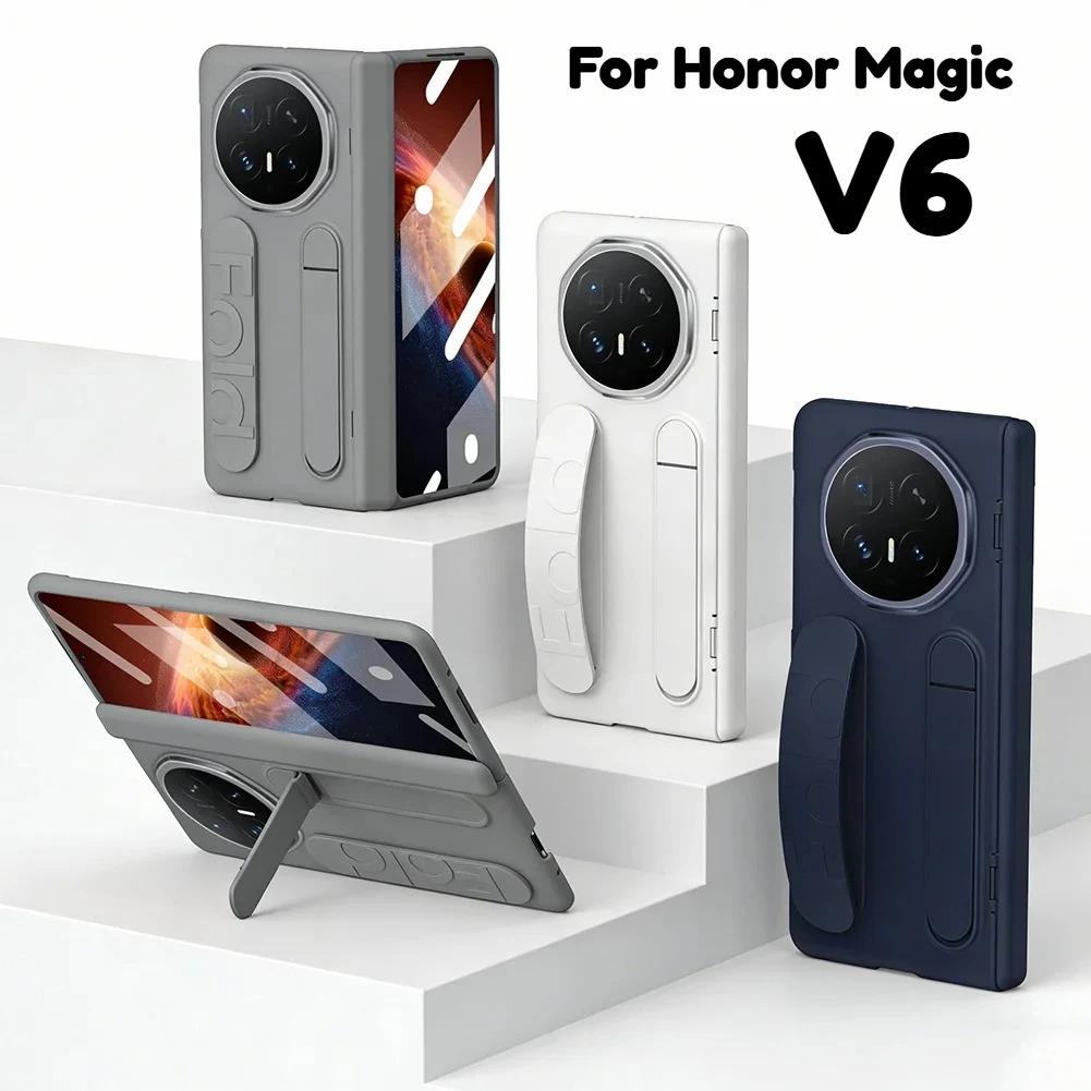 Sle Silicone Wristband Integrated Kickstand Holder Case for Honor Magic V6 V5 V3 with Tempered Galss Screen Protector Fold Cover
Sle Silicone Wristband Integrated Kickstand Holder Case for Honor Magic V6 V5 V3 with Tempered Galss Screen Protector Fold Cover