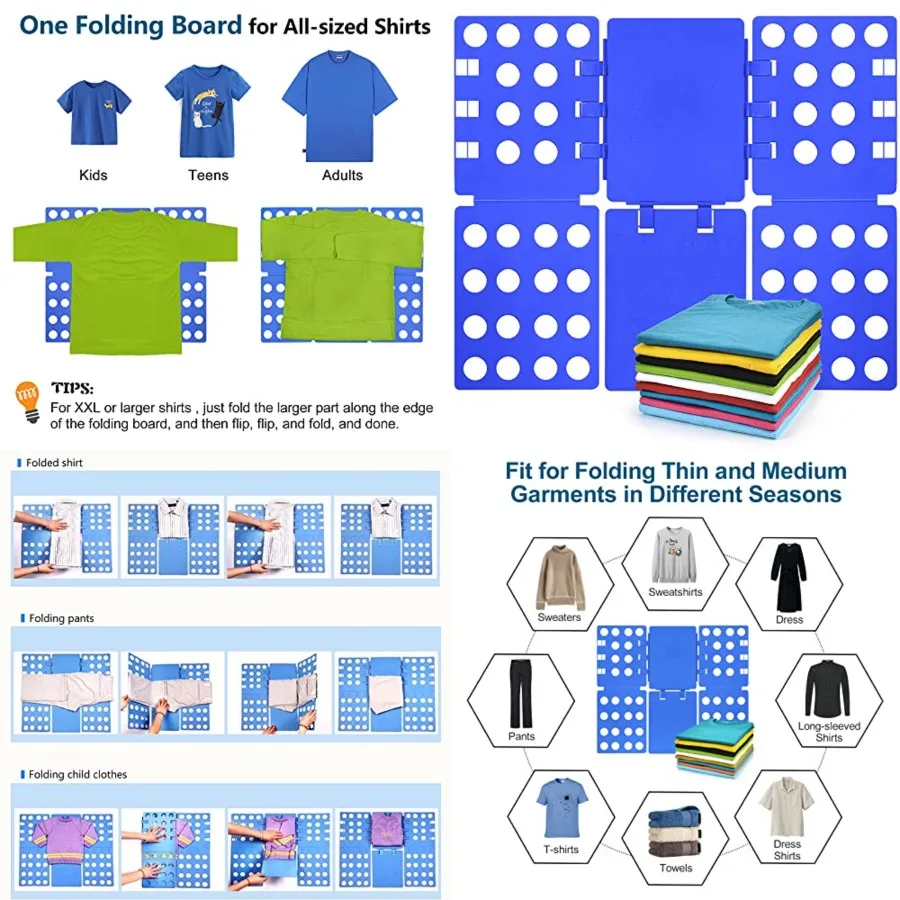 Shirt Folding Board for Laundry Room: PP Plastic, White, Durable Easy-to-Use Tool for Uniform T-Shirt Folding 27.16x22.44
Shirt Folding Board for Laundry Room: PP Plastic, White, Durable Easy-to-Use Tool for Uniform T-Shirt Folding 27.16x22.44