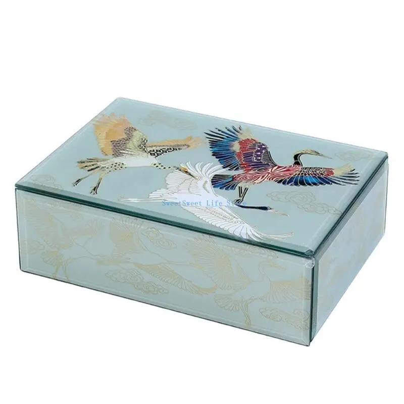 D5QB Unique Glass Jewelry Chest Spacious Paintings Container for Earrings Bracelets
D5QB Unique Glass Jewelry Chest Spacious Paintings Container for Earrings Bracelets