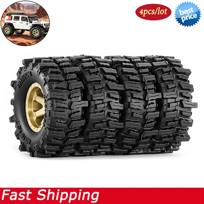 4Pcs 0.7'' 40mm Brass RC Crawler Beadlock Wheels and Rubber Tires for 1/30 Axial SCX30 Jeep Wrangler K10 Ford Bronco
4Pcs 0.7'' 40mm Brass RC Crawler Beadlock Wheels and Rubber Tires for 1/30 Axial SCX30 Jeep Wrangler K10 Ford Bronco