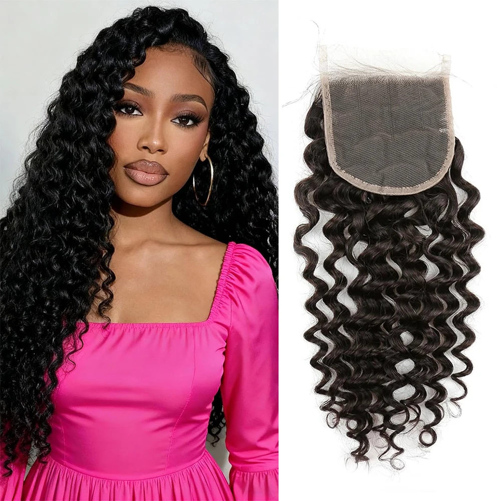 Deep Wave 4x4 5x5 Swiss Lace Closure 100% Human Hair Deep Wave 4x4 5x5 Transparent Lace Preplucked Natural Black for Women
Deep Wave 4x4 5x5 Swiss Lace Closure 100% Human Hair Deep Wave 4x4 5x5 Transparent Lace Preplucked Natural Black for Women
