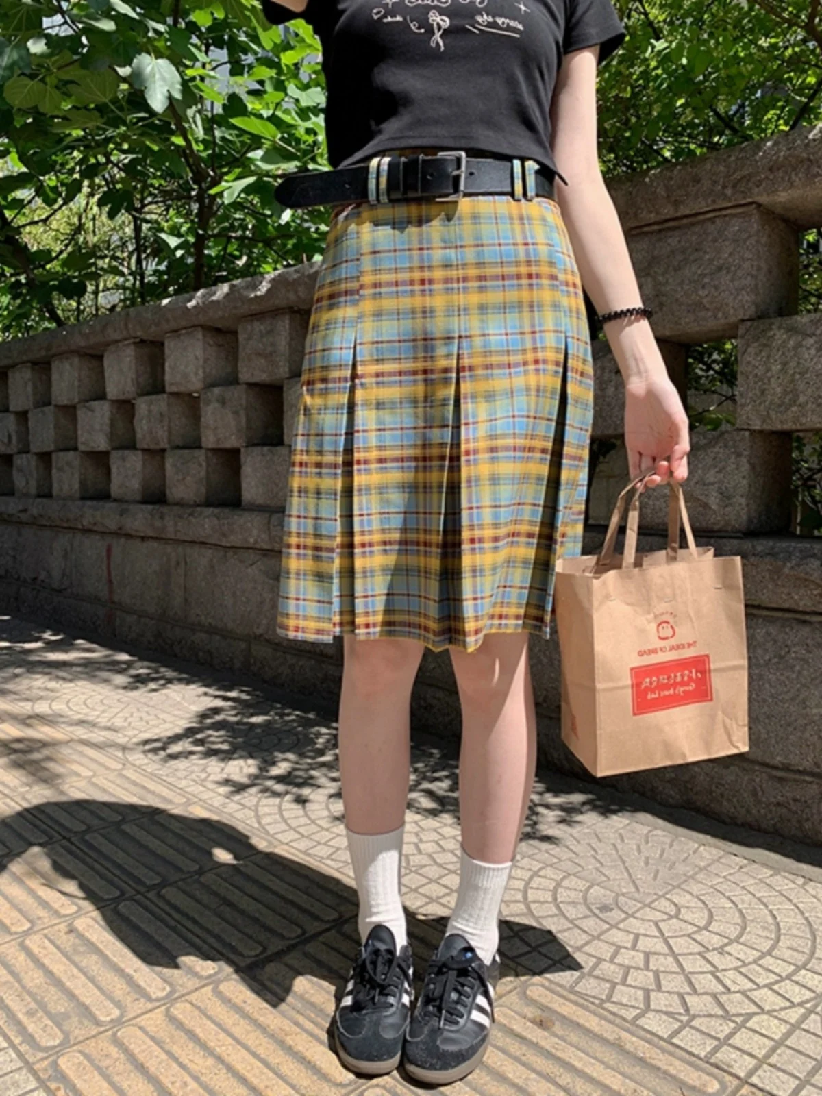 Galaxy Soda Plaid A-Line Skirt High Waist Cheered Skirts Women's Sweet Retro Small Size Slimming Midi Skirt
Galaxy Soda Plaid A-Line Skirt High Waist Cheered Skirts Women's Sweet Retro Small Size Slimming Midi Skirt