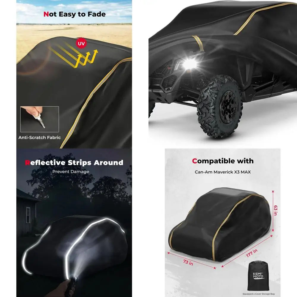 Чехол X3 MAX, 4-местный, водонепроницаемая ткань Оксфорд, долговечный корпус для кабины, чехол UTV, большой, 177 дюймов × 73 дюйма × 63 дюйма, совместимый с
Чехол X3 MAX, 4-местный, водонепроницаемая ткань Оксфорд, долговечный корпус для кабины, чехол UTV, большой, 177 дюймов × 73 дюйма × 63 дюйма, совместимый с