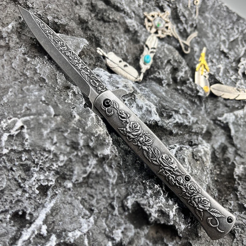 Camping Outdoor Portable Folding Knife Self Defense Survival Steel Multitool Pocket Knives Carved Knife Handle Men's Gift
Camping Outdoor Portable Folding Knife Self Defense Survival Steel Multitool Pocket Knives Carved Knife Handle Men's Gift