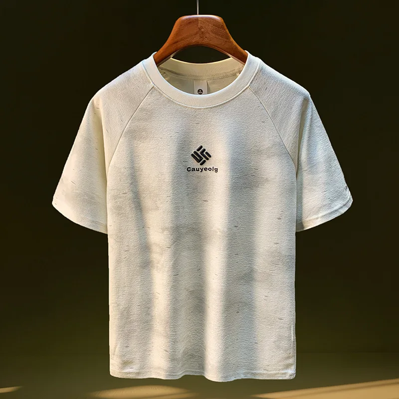 Tie-dye printed embroidery short-sleeved T-shirt for men in summer, thin and loose, half-sleeved top, knit shirt
Tie-dye printed embroidery short-sleeved T-shirt for men in summer, thin and loose, half-sleeved top, knit shirt