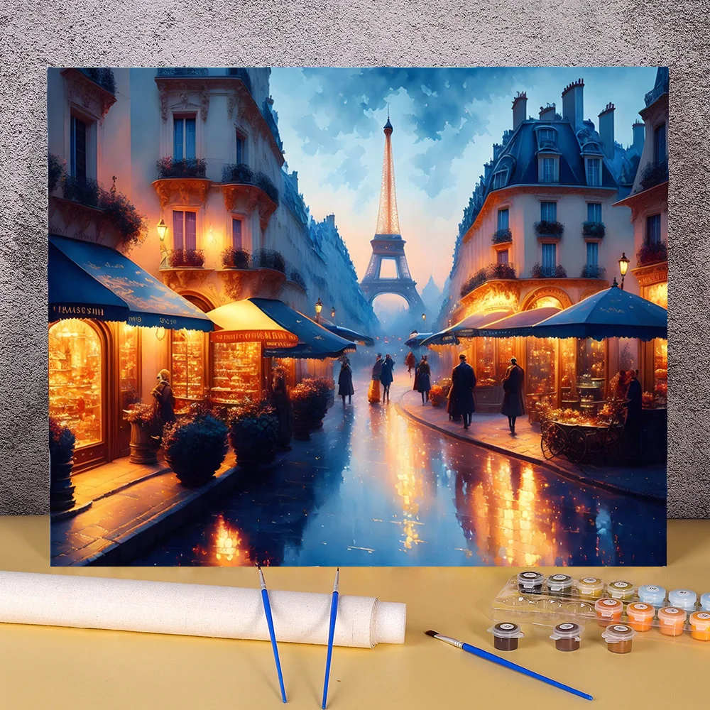 Oil Paint By Numbers Original Gifts Paris Tower Picture Decorative Canvas Paintings Acrylic Paint Package Decor Art Supplies
Oil Paint By Numbers Original Gifts Paris Tower Picture Decorative Canvas Paintings Acrylic Paint Package Decor Art Supplies