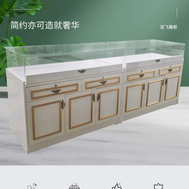 Custom Solid Wood Jewelry Glass Counter Silver Jewelry Display Cabinet Antique Jade Display Cabinet Window Cabinet Custom
Custom Solid Wood Jewelry Glass Counter Silver Jewelry Display Cabinet Antique Jade Display Cabinet Window Cabinet Custom