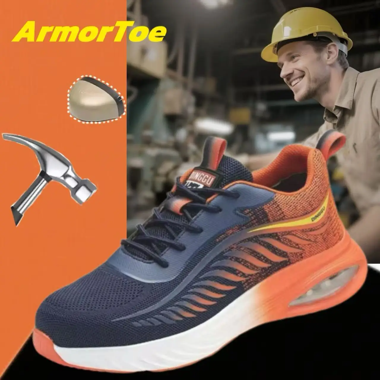 ArmorToe Four Seasons Section Anti-smash Anti-stabbing Safety Shoes Wear-resistant Air Cushion Shock-absorbing #Armor2538
ArmorToe Four Seasons Section Anti-smash Anti-stabbing Safety Shoes Wear-resistant Air Cushion Shock-absorbing #Armor2538