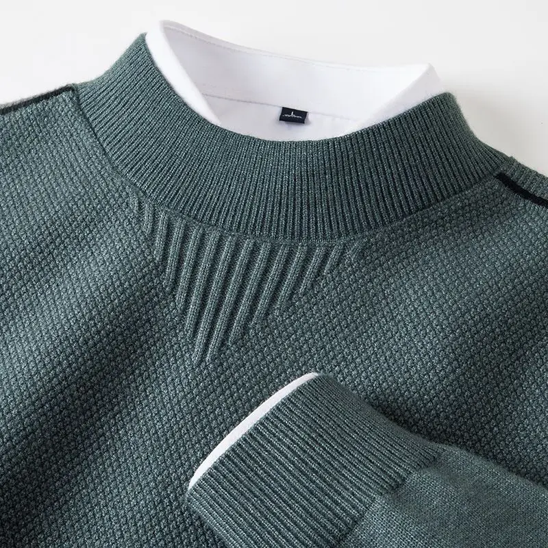 New Winter New Men's Sweater Half Turtle Neck Inverted Triangle Jacquard Sweater Base
New Winter New Men's Sweater Half Turtle Neck Inverted Triangle Jacquard Sweater Base