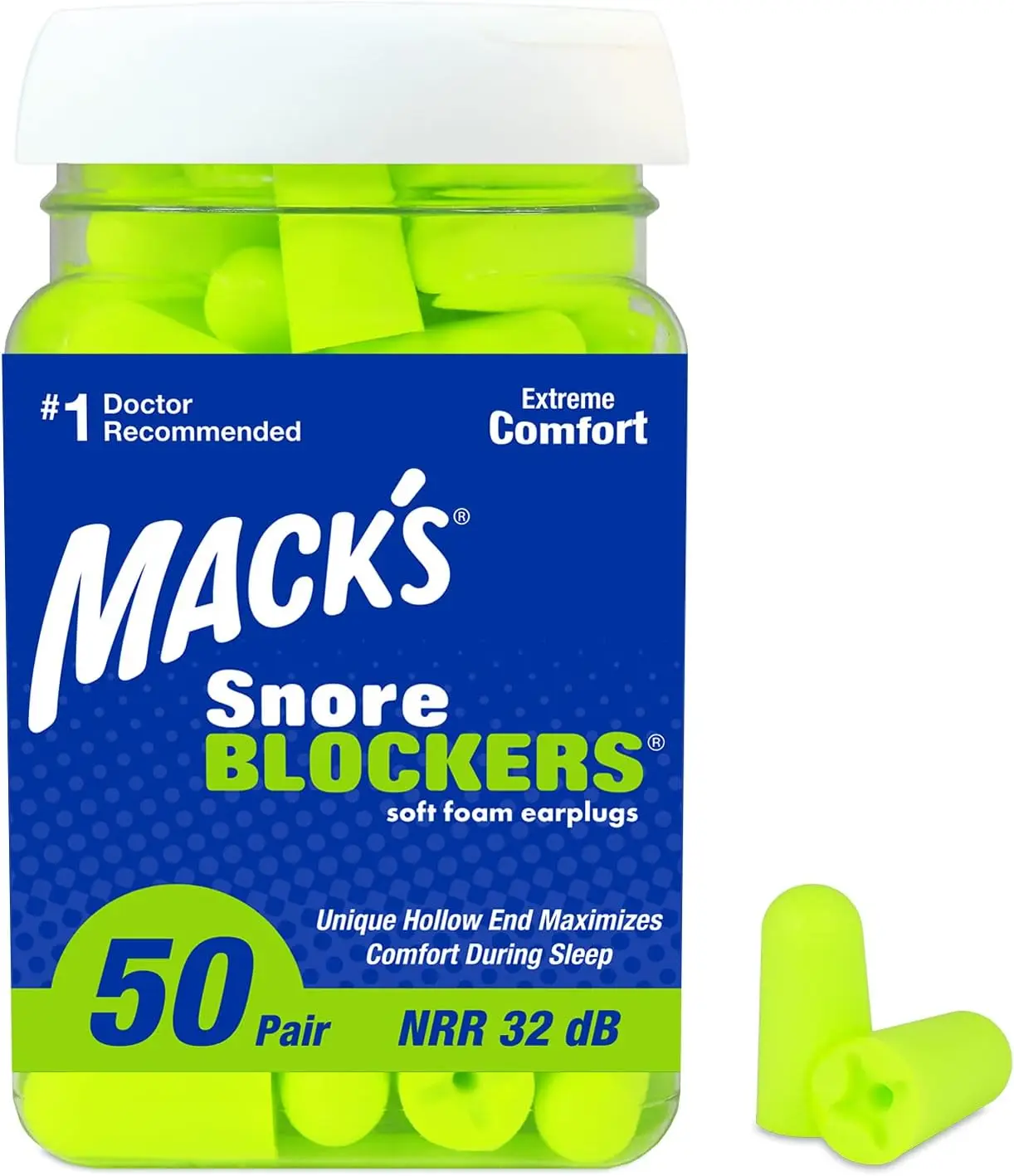 Soft Foam Earplugs 50 Pair, 32 dB NRR for Sleeping Snoring and Travel Comfort
Soft Foam Earplugs 50 Pair, 32 dB NRR for Sleeping Snoring and Travel Comfort