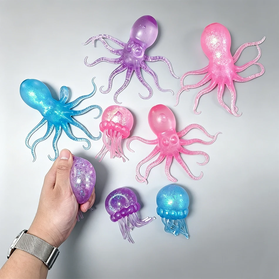 2026 Upgraded Glitter Jellyfish Octopus Squishy Squeeze Toys Slow Rise Sensory Toys For Adults Kids Stress Relief Party Gifts
2026 Upgraded Glitter Jellyfish Octopus Squishy Squeeze Toys Slow Rise Sensory Toys For Adults Kids Stress Relief Party Gifts