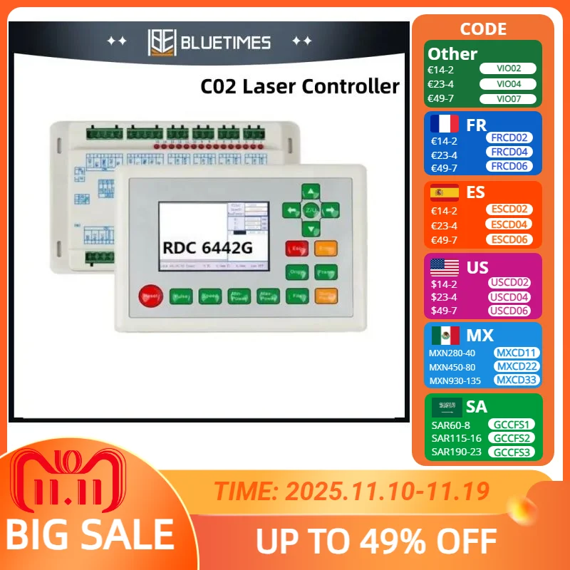 Bluetimes Controller CO2 Ruida RDC6442G CNC Motherboard System Laser Engraving Machine Control Card RDC 6442S Panel
Bluetimes Controller CO2 Ruida RDC6442G CNC Motherboard System Laser Engraving Machine Control Card RDC 6442S Panel