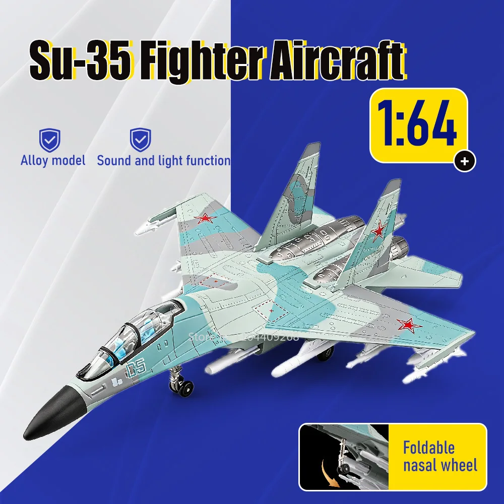 1:64 Scale Su-35 Fighter Aircraft Model Toy Car One Click Catapult Missile Metal Airplane Models Military Enthusiast Collection
1:64 Scale Su-35 Fighter Aircraft Model Toy Car One Click Catapult Missile Metal Airplane Models Military Enthusiast Collection