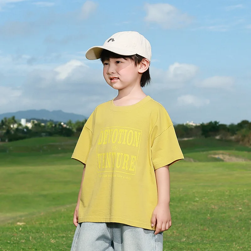 2025 Summer New Children's Clothing Korean Version Letter Short Sleeved T-shirt for Boys and Girls Versatile Simple and Loose
2025 Summer New Children's Clothing Korean Version Letter Short Sleeved T-shirt for Boys and Girls Versatile Simple and Loose