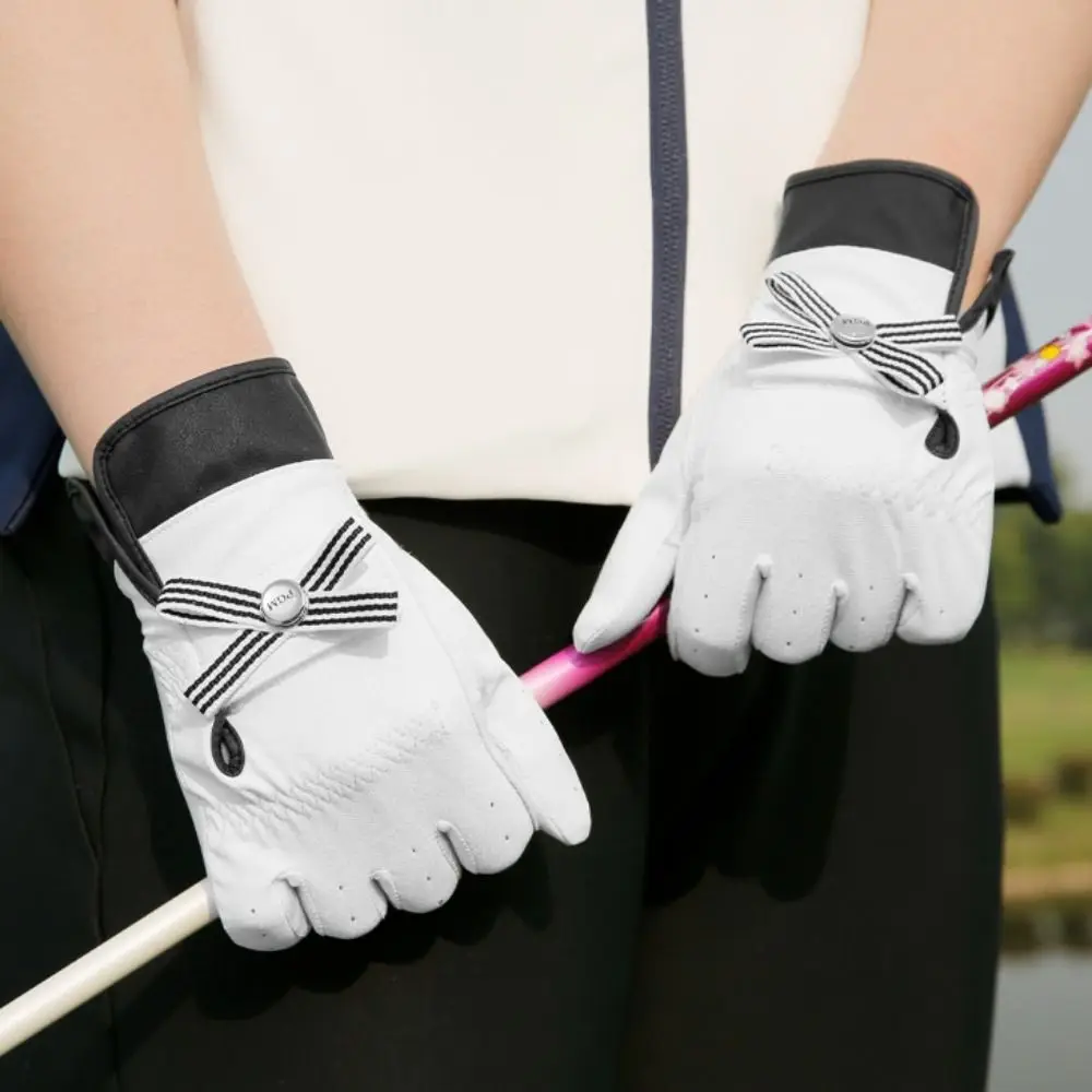 1 Pair Breathable Sheepskin Women's Golf Gloves Comfort Non-slip Full Finger Golf Gloves White Removable Mark
1 Pair Breathable Sheepskin Women's Golf Gloves Comfort Non-slip Full Finger Golf Gloves White Removable Mark
