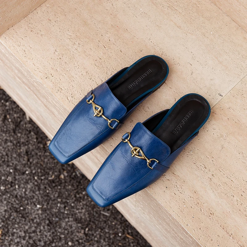 Premium Handmade Genuine Leather Cowhide Women's Shoes,Square Toe Low Heel Women Mules,Fashion Casual Women Slippers
Premium Handmade Genuine Leather Cowhide Women's Shoes,Square Toe Low Heel Women Mules,Fashion Casual Women Slippers