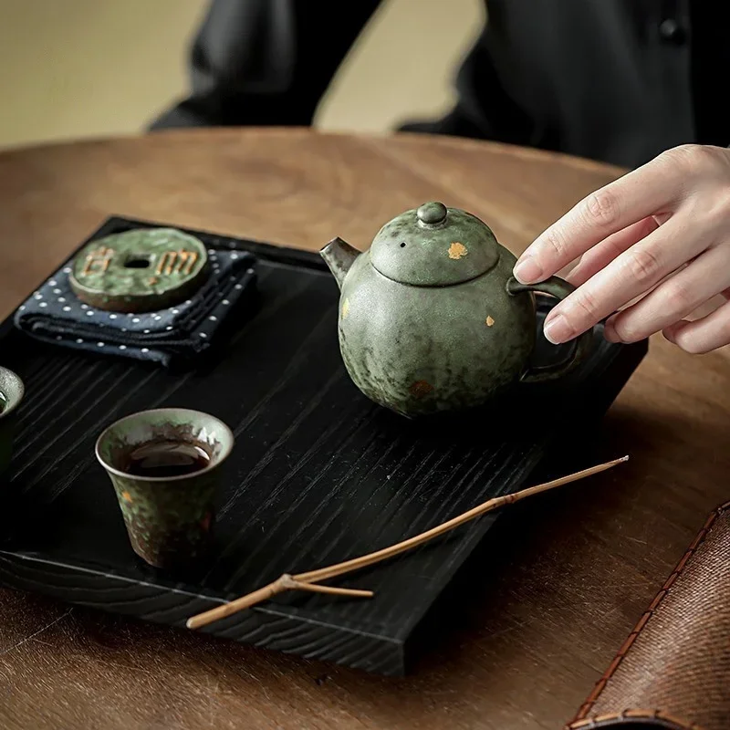 Retro Japanese style Pot Bronze Glaze Teapot Kung Fu Coarse pottery Tea Making Device Tea Infuser Tea Kettle
Retro Japanese style Pot Bronze Glaze Teapot Kung Fu Coarse pottery Tea Making Device Tea Infuser Tea Kettle