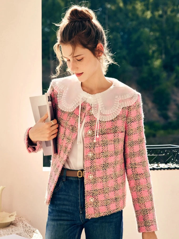 OLrain Women Luxury Tweed Jackets 2025 Autumn Plaid Elegant Wool Blend Short Jacket Ladies Outerwear Clothing O22QW65115
OLrain Women Luxury Tweed Jackets 2025 Autumn Plaid Elegant Wool Blend Short Jacket Ladies Outerwear Clothing O22QW65115