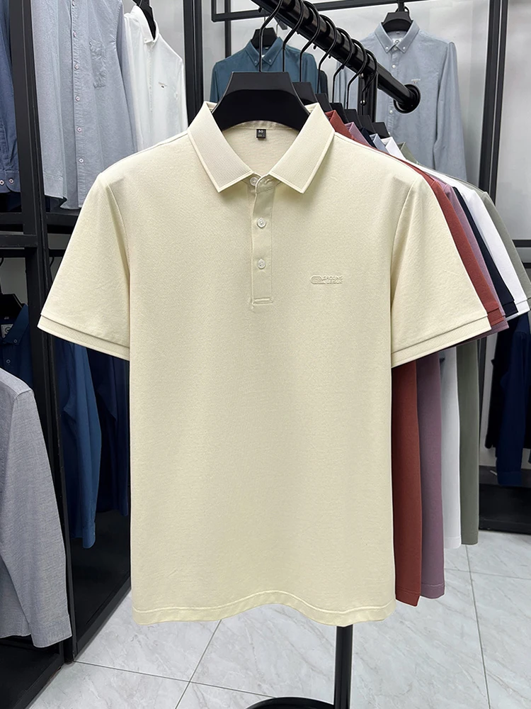 Luxury trend brand letter emboss short sleeve polo shirt summer new breathable T-shirt Korean style solid color casual men wear
Luxury trend brand letter emboss short sleeve polo shirt summer new breathable T-shirt Korean style solid color casual men wear