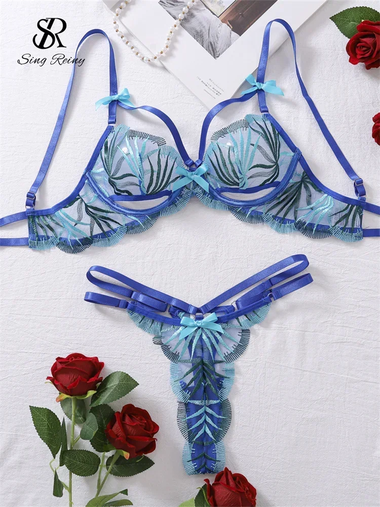 SINGREINY Hollow Out Porno Embroidery Underwear Sets Ladies Fashion Spliced Slim Club Lingerie Women Thin Corset Sexy Bra Sets
SINGREINY Hollow Out Porno Embroidery Underwear Sets Ladies Fashion Spliced Slim Club Lingerie Women Thin Corset Sexy Bra Sets