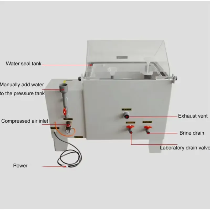 Glass Nozzle Salt Spray Chamber Titanium Heater Easy Clean No Leakage Test Machine
Glass Nozzle Salt Spray Chamber Titanium Heater Easy Clean No Leakage Test Machine