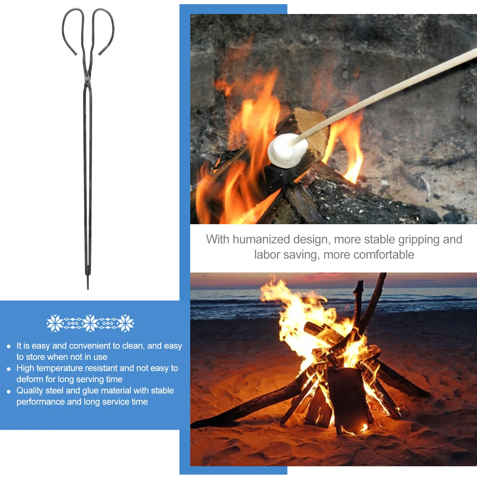 1pc Long Firewood Tongs Heavy Duty Metal Charcoal Clamp For Outdoor Bbq Grill Fireplace Pit Campfire Stove Grilling Tool
1pc Long Firewood Tongs Heavy Duty Metal Charcoal Clamp For Outdoor Bbq Grill Fireplace Pit Campfire Stove Grilling Tool