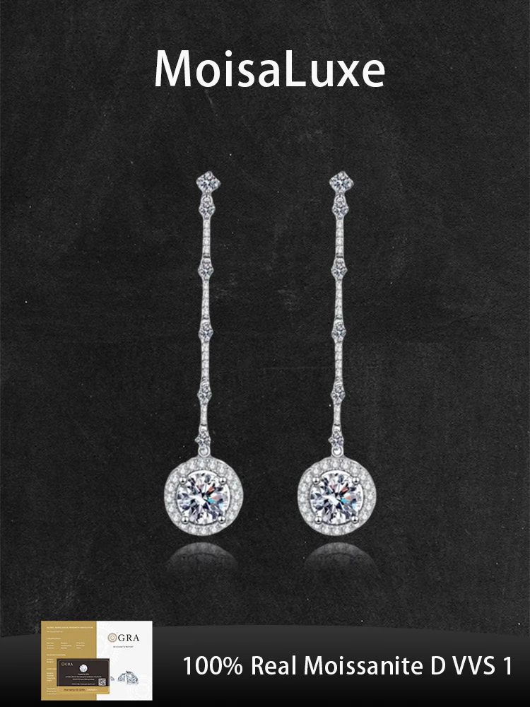 MoisaLuxe Official Store Moissanite Plata Sterling 925 Silver Jewelry Long Tassel Round Bag Earrings For Women Hoops Piercing
MoisaLuxe Official Store Moissanite Plata Sterling 925 Silver Jewelry Long Tassel Round Bag Earrings For Women Hoops Piercing