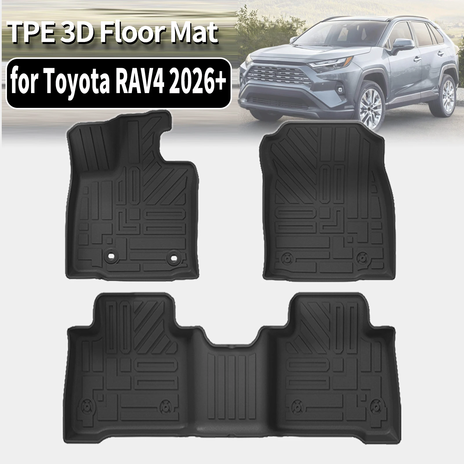 for Toyota RAV4 2026 2027 TPE Car Floor Mats Waterproof Non-Slip Easy Clean Accessories
for Toyota RAV4 2026 2027 TPE Car Floor Mats Waterproof Non-Slip Easy Clean Accessories