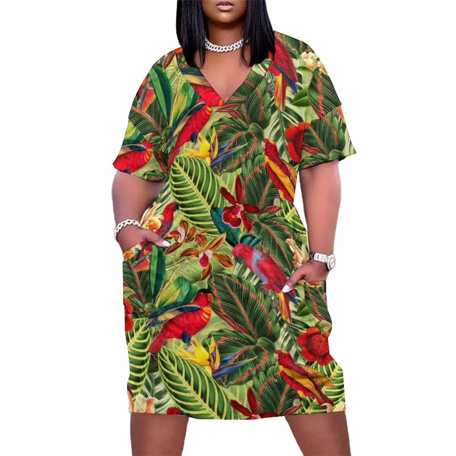 Vintage Tropical Bird Jungle Botanical Night Botanical Garden Loose Pocket Dress festival outfit women dress for women summer
Vintage Tropical Bird Jungle Botanical Night Botanical Garden Loose Pocket Dress festival outfit women dress for women summer