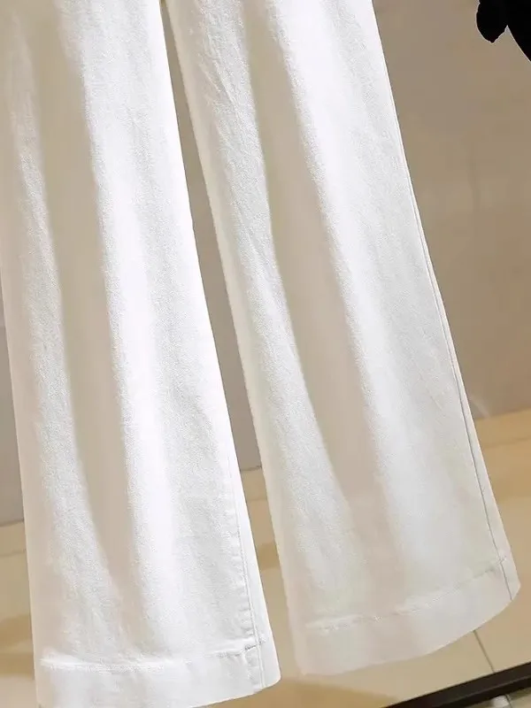 Джинсы с высокой талией и широкими штанинами, женские свободные эластичные расклешенные брюки, весенние новые брюки длиной до пола, утепленные прямые брюки
Джинсы с высокой талией и широкими штанинами, женские свободные эластичные расклешенные брюки, весенние новые брюки длиной до пола, утепленные прямые брюки