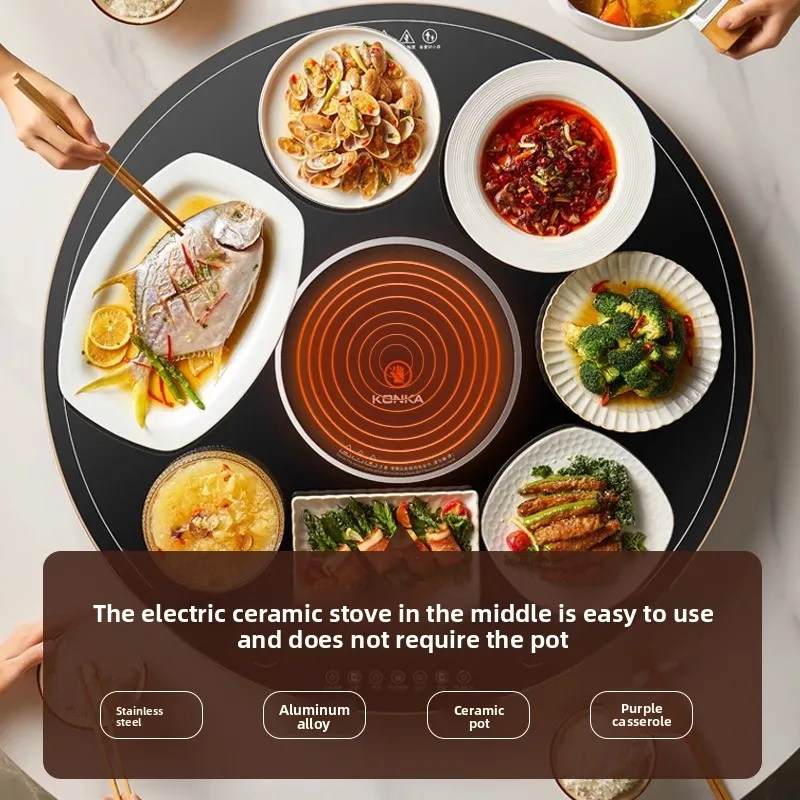 LH with hot pot heating board heating insulation household multi-functional dining table turntable artifact
LH with hot pot heating board heating insulation household multi-functional dining table turntable artifact