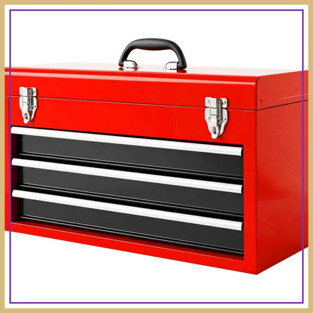 20.5-Inch Metal Tool Box with 4 Drawers, Portable Tool Chest, Ball Bearing Slides, Lockable, Powder Coated, EVA Liners
20.5-Inch Metal Tool Box with 4 Drawers, Portable Tool Chest, Ball Bearing Slides, Lockable, Powder Coated, EVA Liners