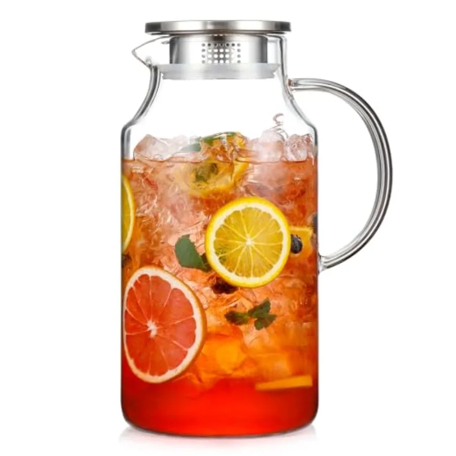 1 Gallon thickened Glass Pitcher with Lid and Spout Borosilicate Glass Carafe for Hot/Cold Drink Water Pitchers for Fridge Extr
1 Gallon thickened Glass Pitcher with Lid and Spout Borosilicate Glass Carafe for Hot/Cold Drink Water Pitchers for Fridge Extr