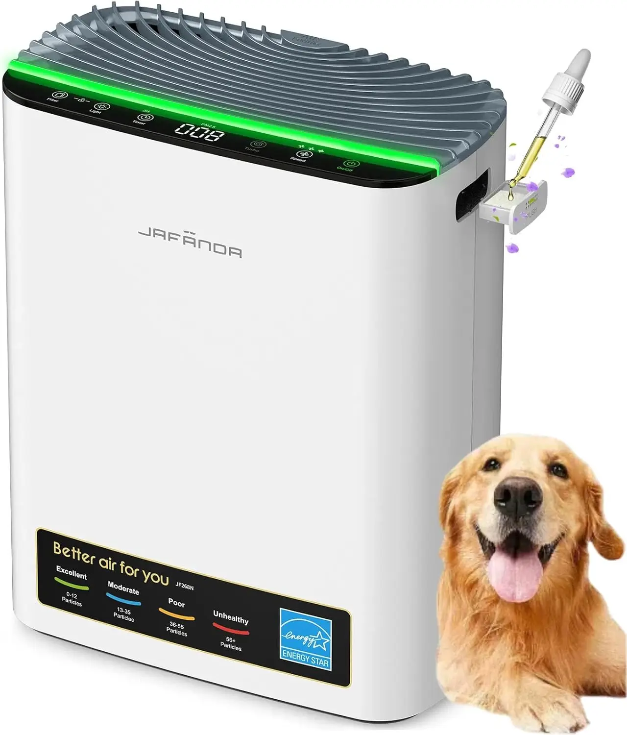 Large Room Air Purifier with True HEPA Filter, PM2.5 Display & 20dB Sleep Mode for Pet Hair, Odor, Dust Removal
Large Room Air Purifier with True HEPA Filter, PM2.5 Display & 20dB Sleep Mode for Pet Hair, Odor, Dust Removal