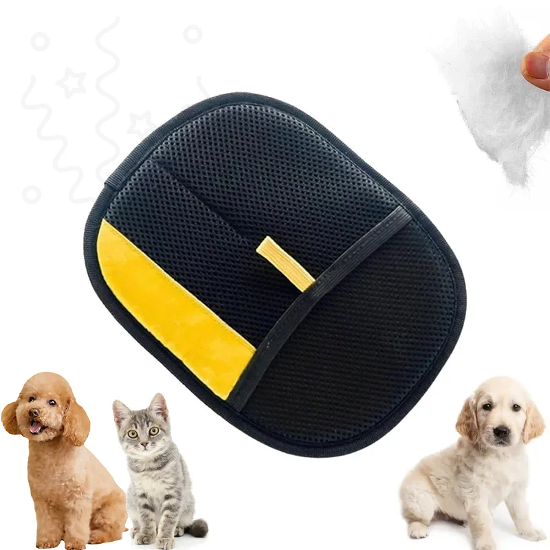 Pet Hair Removal Tool Reusable Static Removal Gloves, Double-Sided Grooming Gloves for Pets, Removes Pet Fur Hair for Carpets 
Pet Hair Removal Tool Reusable Static Removal Gloves, Double-Sided Grooming Gloves for Pets, Removes Pet Fur Hair for Carpets