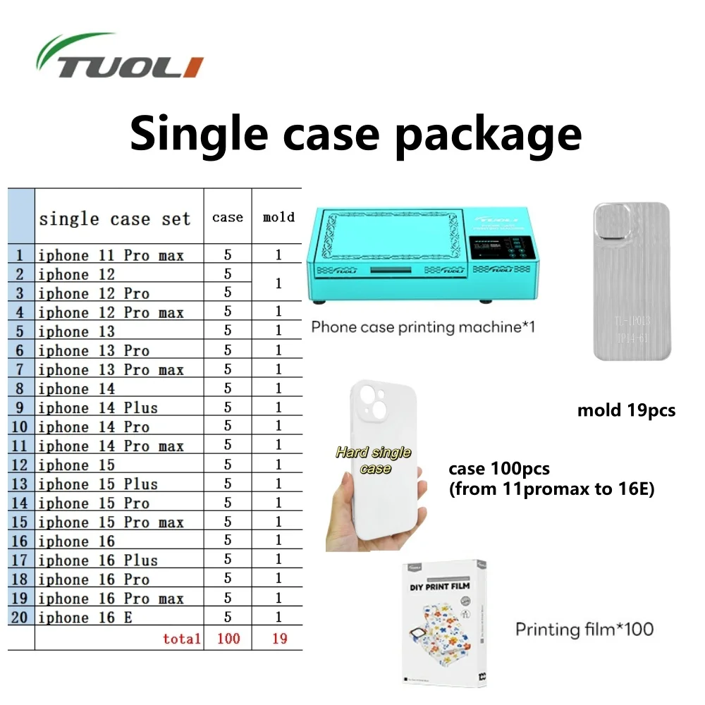 TUOLI Singe Case Package TL-X9 Телефонный корпус Сублимационная теплопередающая пленка Печатная машина Многофункциональный принтер для крышек
TUOLI Singe Case Package TL-X9 Телефонный корпус Сублимационная теплопередающая пленка Печатная машина Многофункциональный принтер для крышек