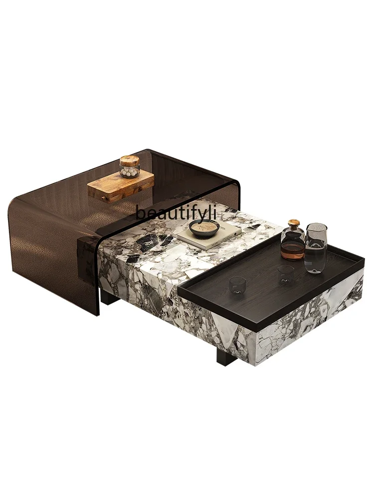 Q Living Room Light Luxury Modern High-Grade Designer Minimalist Italian Pure Natural Marble Tea Table
Q Living Room Light Luxury Modern High-Grade Designer Minimalist Italian Pure Natural Marble Tea Table